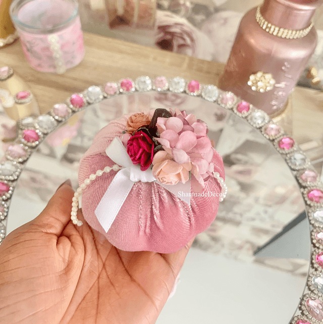 Boo-tiful Blush Fabric Pumpkin