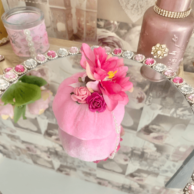  Tickled Pink Fabric Pumpkin
