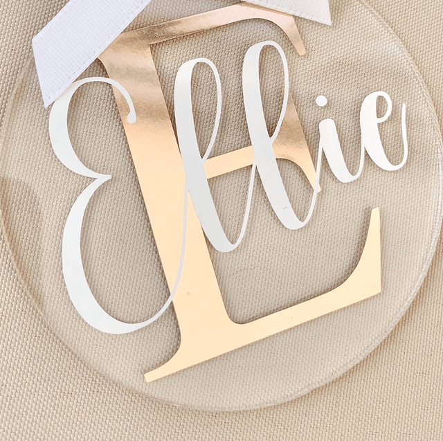 Personalised Acrylic Disc with Rhinestone