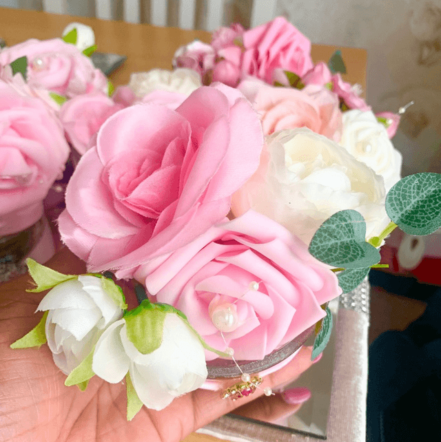 Pink Flower Ornaments 