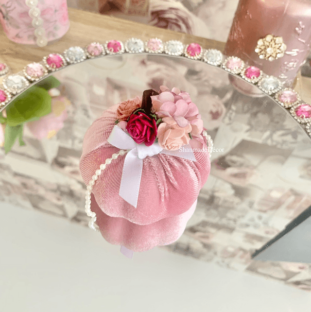 Boo-tiful Blush Fabric Pumpkin