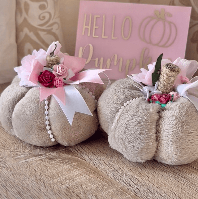 Shabby Chic Handmade Pumpkin