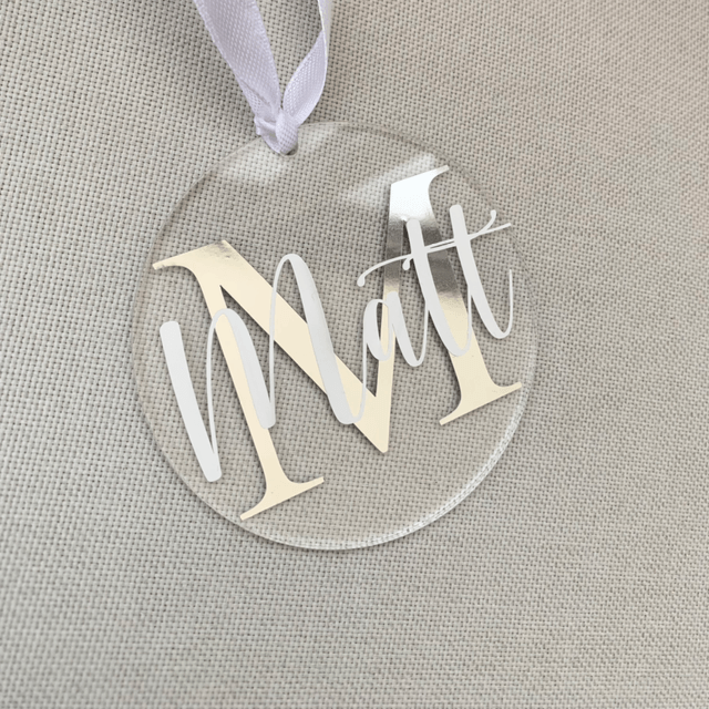 Personalised Acrylic Disc with Rhinestone