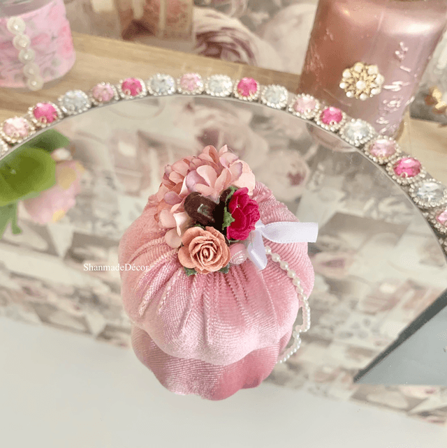 Boo-tiful Blush Fabric Pumpkin