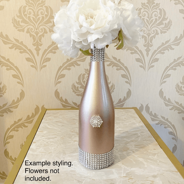 Diamanté Effect Decor Bottle Ornament Vase Centrepiece