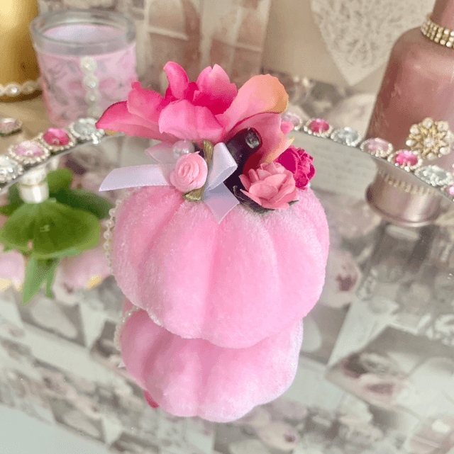  Tickled Pink Fabric Pumpkin