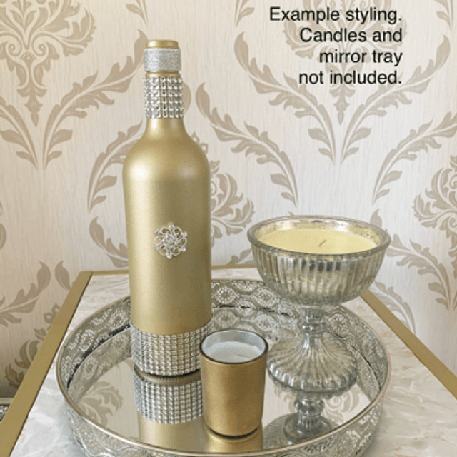 Diamanté Effect Decor Bottle Ornament Vase Centrepiece