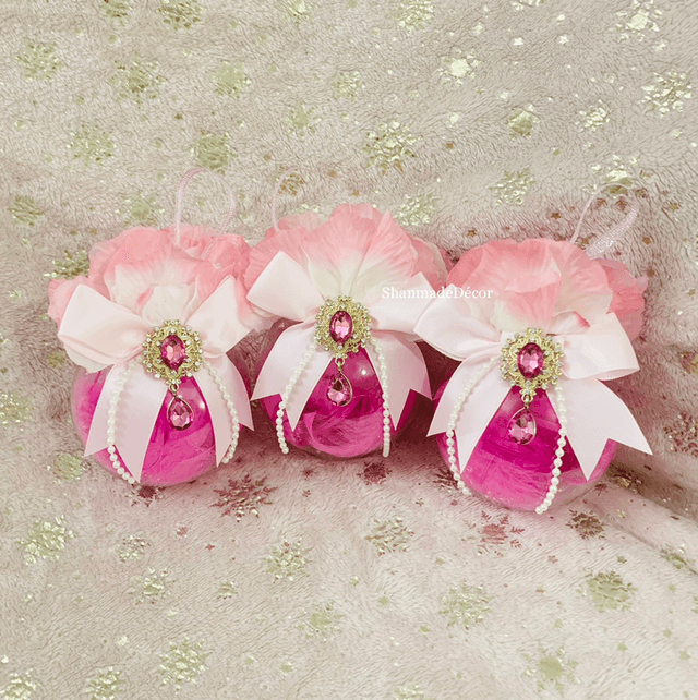 Pink Passion Christmas Bauble Ornament Keepsake 